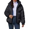 Generic Cappotti invernali da donna Regno Unito imbottito spesso trapuntato giacca da donna con cappuccio inverno caldo leggero piumini con tasche slim fit confortevole parka cappotto impermeabile a maniche