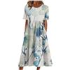 Cocila Abiti Lunghi Estivi Donna Abito Midi da Donna, Abito da Spiaggia Casual Estivo Abito Manica Lunga Dolcevita Abiti Estivi Donna Curvy Vestiti per Il Mare Donna Vestito Rosso Donna Elegante