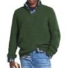Juneyou Maglione da uomo in cashmere casual con cerniera, maglione da uomo con cerniera a 1/4 con collo a lupetto