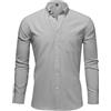 Casey Kevin Camicia Uomo Maniche Lunghe - 100% Cotone - Regular Fit - Colletto con Bottoni Casual Camicie con Tasche