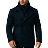 e Genius Cappotto Uomo MI 6 Doppiopetto In Lana Blu Navy Cappotto Per L'inverno