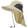 Bassdash Cappello da Sole Unisex UPF 50+ Cappello da Pesca Idrorepellente Tesa Larga con Ampia Protezione del Collo Coda di Cavallo Uomo Donna