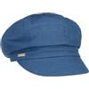 Seeberger Berretto Newsboy Azalee Donna - Cotton cap Estivo con Visiera, Fodera Estate Primavera/Estate - Taglia Unica Blu