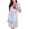 Mija Arts Mija - Camicia da Notte 2 in 1 Cotone Premaman/Allattamento/Allattamento al Seno 2050 (IT 48, Blu)