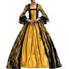 Vhersily Abito Principessa Donna Barocco Rococò Costumi da Dama Dell'800 Abiti Vittoriano Manica Tromba Palazzo Vestito Gotico Pizzo Cosplay, Clubwear, per Natale, Feste, Halloween, Carnevale