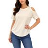 Diesel Maglietta da donna a maniche corte, crema, XS
