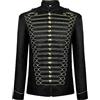 Mymyguoe Steampunk Cappotto Gotico Uomo Principe Costume Vittoriano Retro Giacca Hussar Napoleone Military Drummer Parade Giacca Frack Cappotto Smoking Festa Vestito Medievale, gold, S