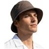 Zylioo Cappello alla pescatora XXL XL L per grandi teste, cappello da sole da viaggio ad asciugatura rapida con sottogola, cappello estivo leggero da pescatore ripiegabile, Caffè, XXL/3XL