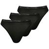 Sloggi 100 Tai 3pk, Mutande Donna, Nero, 6 (Pacco da 3)