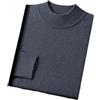 Vsadsau Pullover maglione da uomo in 100% cashmere con collo alto maglione business casual a maniche lunghe, Elefante Grigio, XL
