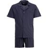 Henry Terre Pigiama da uomo Shorty Karl con motivo a croce, set M-5XL in cotone, pantaloncini e maniche corte, elegante design estivo, antracite., 4XL