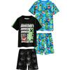 NEXT Ragazzo Minecraft - Confezione da 2 Pigiami Corti Ufficiali Green/Black 5 Anni