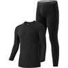 DAVID ARCHY Set Termico da Uomo Intimo Termico Running Sci Ciclismo Fitness Contiene Misto Lana e Seta di gelso Caldo e lussuosamente Morbido Assorbe l'umidità da -10 °C a 0 °C
