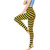 Allegra K Donna Leggings Sportivi con Staffa Elastica in Vita Pantaloni da Yoga a Righe Festa di San Patrizio Giallo S