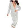 HAOLEI Pigiama Donna Invernale Intero Adulto Cosplay Animale Onesies Morbido e Caldo Pigiama Invernale Pile con Cappuccio e Tasche Tuta Intera in Peluche Ideale Regalo per Costume Carnevale Halloween Natale