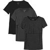 Sosolism Set da 3 Magliette da Allattamento Estate a Maniche Corte T-Shirt Casual per Gravidanza e Post-Parto per Donne
