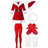 PINTUTU Party Fashion - Costume Babbo Natale, Abito, Babbo Natale Donna, Natale, Costumi in Maschera,Costume Babba Mamma Natale Donna in Panno Costume da Babbo Natale per Adulti