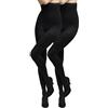Marilyn collant risalta le forme, coprente, confezione da 1 o 2 pacchi, 2 x nero (L)