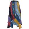 Gheri Da Donna Patchwork Zingara Stampato Fiore Ricamo Hippy Gonna B