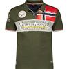 Geographical Norway Kidney Men - Polo da Uomo con Stampa Classica, in Cotone, a Maniche Corte, Casual, con Colletto a Bottone, Stile Classico