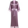 BABEYOND Coucoland - Accappatoio lungo da donna, tinta unita, con maniche in pizzo, per damigella d'onore, kimono in raso, biancheria da notte da donna, estiva
