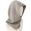 YUONNY 100% Cashmere Sciarpa con Cappuccio per Donna Uomo, Inverno Caldo Cappello con Sciarpa a Maglia Scaldacollo Sciarpe ad Anello, Elegante Cashmere Berretto Maglia Loop Foulard, Regalo Unisex Grey