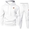 Generic Completi da uomo 2 pezzi felpa con cappuccio felpa 2024 inverno alla moda e oversize pantaloni della tuta tuta tuta set coordinato vestito per uomo