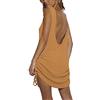 YouKD Poncho da donna in maglia cava, trasparente, all'uncinetto, copricostume estivo da spiaggia, Colore: marrone., Taglia unica