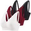HIHOSSI Reggiseno in Pizzo Regolabile in Cotone - Reggiseno Premaman per Allattamento, Giorno e Notte