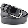 La Bottega del Calzolaio Cintura Elegante Uomo 3,5 cm in Vernice Lucida, Cintura Uomo per Smoking Abito e Matrimonio, Vera Pelle Artigianale Made in Italy, Astuccio Regalo