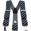 TigerTie Bretelle unisex a Y con 3 clip extra resistenti, motivo a righe, lavorazione di alta qualità, larghezza 35 mm, bis zu einer Körpergröße von 2 m