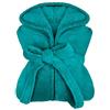 npluseins accappatoio con cappuccio in morbidissimo pile - in colori moderni e in varie taglie - unisex e lungo fino al polpaccio