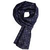 WANYING Uomo Sciarpa di Seta Lungo Doppio Strato in Seta Artificiale Casual Business Gentleman per Primavera Autunno - onda a quadri royal blu