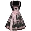 Wesaloes Vestito Tirolese Donna Abiti Lunghi Costume da Cameriera Oktoberfest Abito da Donna Costumi Dirndl Beer Festa Octoberfest Vestiti Abito Vestiti Donna Carnevale (Black, XXL)