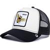 Goorin Bros., The Farm Original Core - Cappello trucker unisex, regolabile, nero/bianco (The Queen Bee), taglia unica, Taglia unica