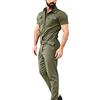 EODJXIO Pantaloni Cargo Uomo Con Tasche A Zipper E Lacci Solidi Per Primavera Estate Tooling Jumpsuit Romper Maniche Corte Cotone Bermuda Pantalone Corto Salopette Jeans Bambino 5 Anni