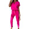 shownicer Tuta Donna Elegante Scollo a V Maniche Corte Tinta Unita Jumpsuit Cerimonia Cocktail Party Overall Playsuit con Tasca