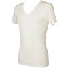 RAGNO Camiciola Uomo t-Shirt Intima Scollo V Manica Corta 100% Lana Merino wonderwool Articolo 602318, 003 Bianco Seta, 4-Quarta (EU M - F 3 - USA S - GB 34)