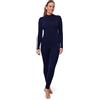 DANISH ENDURANCE Completo Termico Donna in Lana Merino, per Il Freddo Estremo, per Donne e Ragazze, Blu Notte, XL