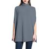Laphilo Poncho a Maglia Donna Misto Lana Motivo Intrecciato Scollo Rotondo Morbido Autunno (cod. 5348)