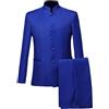 Generic Abito Cinese da Uomo Slim Fit, 2 Pezzi, Tunica Cinese, Colletto rialzato, Blazer e Pantaloni da Ballo