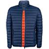 Coveri Giubbino imbottito 100 gr full zip con interno in contrasto cromatico, Blu chiaro XXL