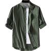 Generico Camicia Lino Camicia Uomo Estiva Lino Coreana Uomo Senza Maniche Maglietta Hawaians Slim Fit Camice Di Camicie Rossa Estive Abbigliamento Estivo Cadente Giacca Cargo Estivi Xxl Gialla Cotone Corte