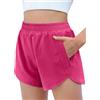 Arshiner Shorts Ragazze Pantaloncini Estivi Tinta Unita Pantaloni Allenamento Pantaloncini Attivi Bambini Vita Alta Shorts Ciclismo da Corsa Sportivi con Tasche con Cerniera 5-14 Anni