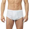 VP PINUCCIO VENEGONI Set 3 Mutande Classiche Uomo con Apertura Davanti a Costine in 100% Cotone Made in Italy Slip Uomo Cotone Vita Alta Bianco Aperte Davanti Mutanda con Apertura Laterale