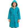 Morgenstern Accappatoio Bambini e Ragazzi con Cappuccio Cotone turchese Taglia 170-176 cm, 15-16 anni
