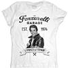 3styler T-Shirt Donna Fonzie - The Fonz Happy Days - Linea Vintage - Cotone Organico 140 gr/mq