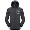 East-hai-buy Giacca con Logo Personalizzato All'aperto Impermeabile Fai da Te Immagine/Testo Campeggio Pioggia Cappotto Uomini Donne Estate Felpa con Cappuccio Pesca Caccia Vestiti Black,M
