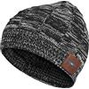 blueear Berretto Bluetooth Bluetooth con orecchie blu Bluetooh 5.0 cuffie blueear senza fili invernale lavorato a maglia cappelli con altoparlante stereo e microfono, regali per compleanno, Natale, giorno del