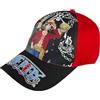 WS-Trend One Piece Cappellino da baseball per bambino - 2 design con Ruffy & Cappello di paglia - Taglia regolabile (54-56 cm) - Merchandise ufficiale Anime - Cappellino in cotone con visiera, rosso, 56